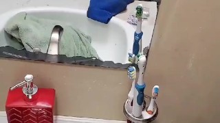 Playing with cock
