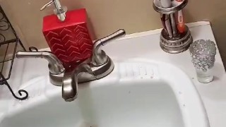 Playing with cock