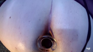 Stretching my Ass with a Glass Plug