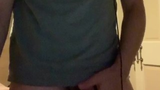 Big White cock Solo jerking off