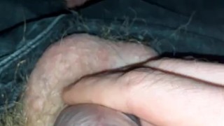 Stroking and measuring my little dick 