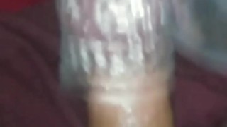 Magic wand attachment fuck and cum