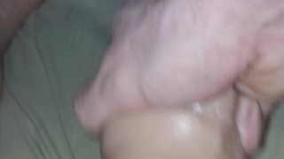 Fucking her with a huge toy