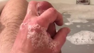 Stroking in the bathtub