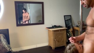 Cam girl gets piped on stripper pole in new apartment