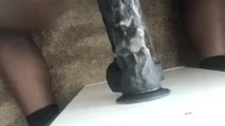 Straight Guy Taking a HUGE Dildo Doggystyle