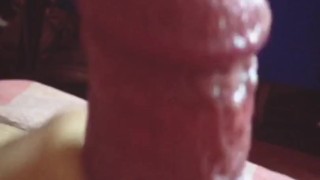 getting the cock of my hubby ready for cum!!
