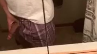 Playing With My Hard Cock Through Boxers