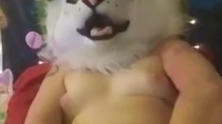 Furry Teen Takes Big Dildo Just For You