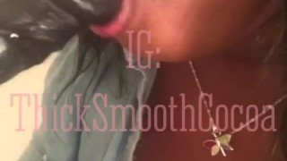 Bbw ebony deepthroating 10 inch dildo Coco XOXO