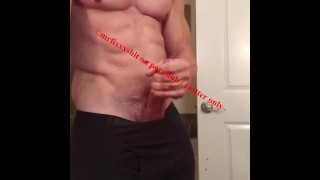 Self quarantine jerk off during COVID-19 Coronavirus Muscle stud