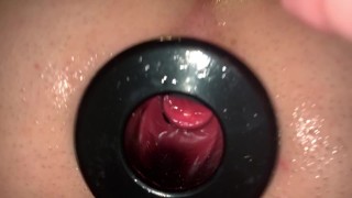 Fucking My Boyfriends Piss Filled Ass and Making Him Cum