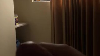 flashing big hard dick for latin maid she loves to watch