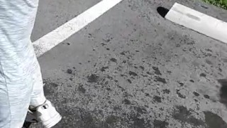 Candid black booty jiggly