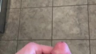 Tip play - Frenulum massage. Huge cumshot. 