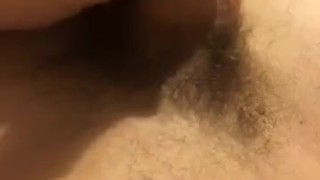Stroking my soft penis