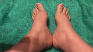 Hot Candle Wax On My Feet - Foot Fetish