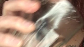 Myra tries a glass of her piss to treat Covid-19 by fan request