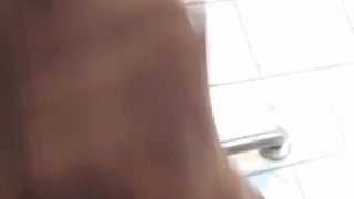 At the doctors office stroking my big black dick