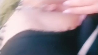 Perky big tits bounce while I fuck her mouth and throat