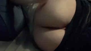 trans girl fingering her hole