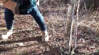 TRAILER ---- Peeing in the Woods -- 'I THOUGHT I WAS ALONE!!!'