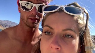 Sparks Go Wild Hiking and fucking in thongs in public Lake Mead