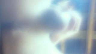 Pulsating tight asshole and rubbing cum on the camera lens