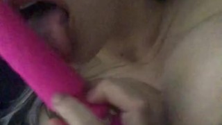 Tasting my dildo after toying myself (tease)