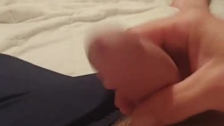 Playing with big cock