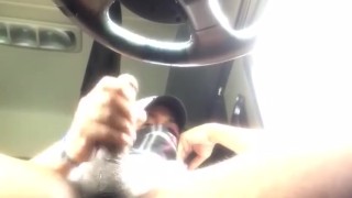Stroking my dick in Walmart parking lot