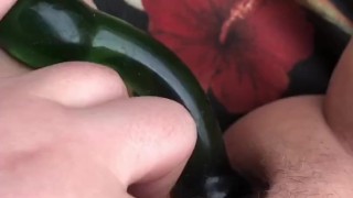 Smoking Joint and Masturbating on Public Balcony