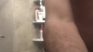 Shower Anal Stretching