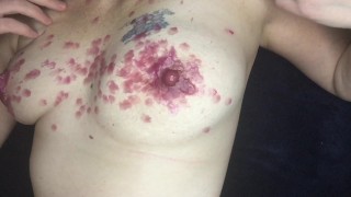 Playing with my nipples and candle wax - ASMR