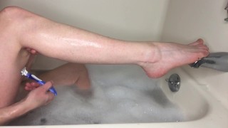 Myra takes a bath and shaves her legs. - ASMR