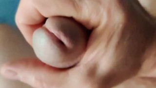 Wanking cut cock