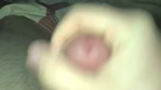 Jacking off and cumming before bed big dick 