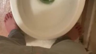 Had long hot piss and good wank and balls grabbing