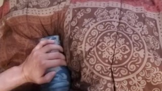 Twink fucks toy