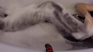 Piss Skinny Jeans and Warm Clothed Bath