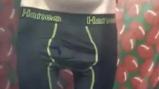 Me but I’m not hard so my underwear stayed on. Next 1 I’ll take em off.