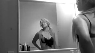 Amateur Slut Masturbates In Bathroom With Big Dildo In Pussy And Anal