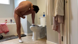 Watch Me Cum On The Floor While I Have A Dildo Up My Arse