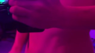 Mirror Fuckery And Tease While Vibin' in Magenta Light