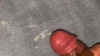 Teen Jerks Off With Lube Until He Cums