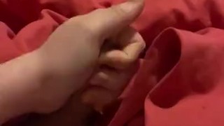 Stroking My hard horny cock with big cumshot at the end