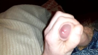 Pounding my little dick for a guy