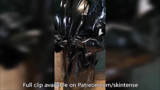 Wearing PVC Raincoat over Latex - STay home, stay safe!