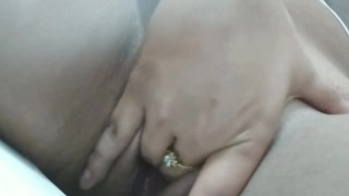 Latina slut playing with pussy
