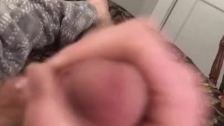 Guys jerks off and cums